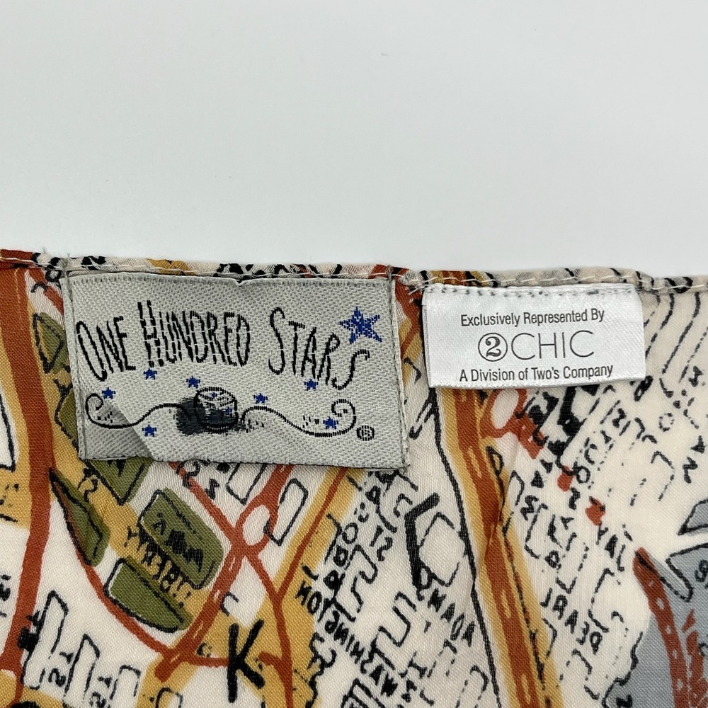 One Hundred Stars Scarf Wrap Womens New York City Subway Street Map Lightweight - Picture 6 of 10